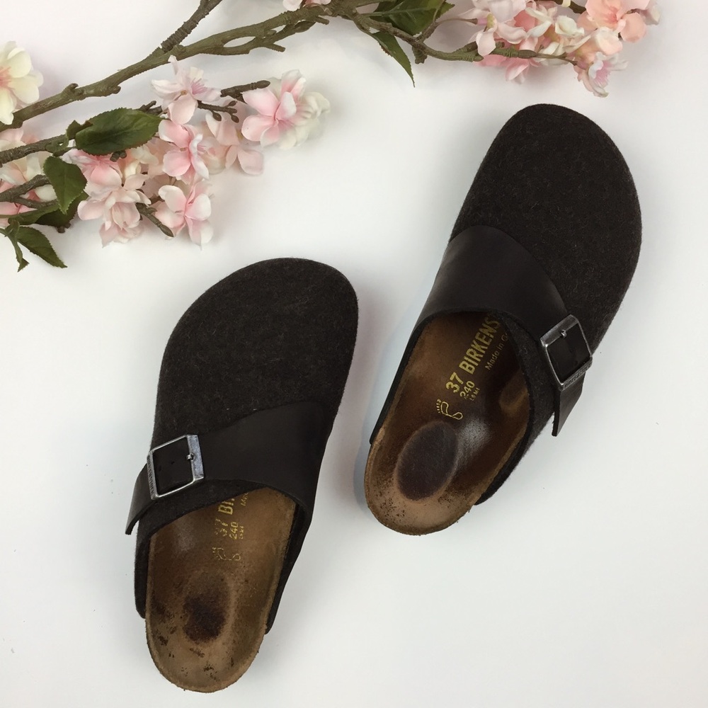 Birkenstock Clogs “Basel” Leather/Wool 37